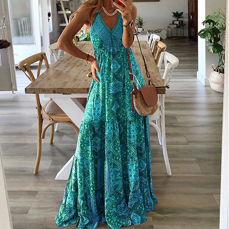 women's fashion casual printed dress