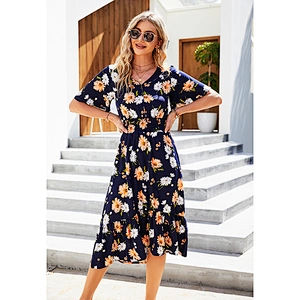 women's fashion casual printed dress
