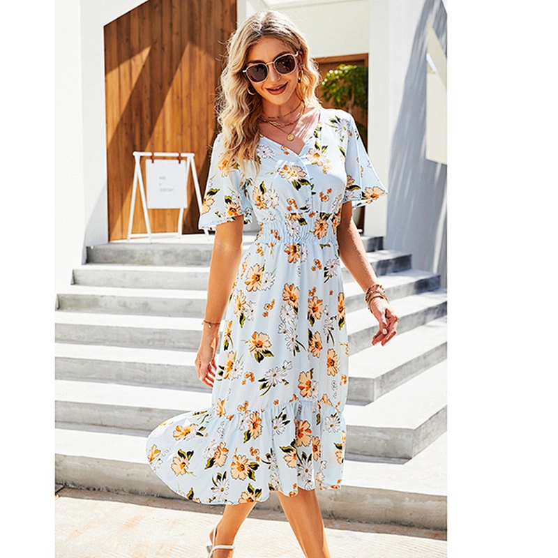 women's fashion casual printed dress