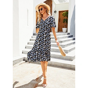 women's fashion casual printed dress