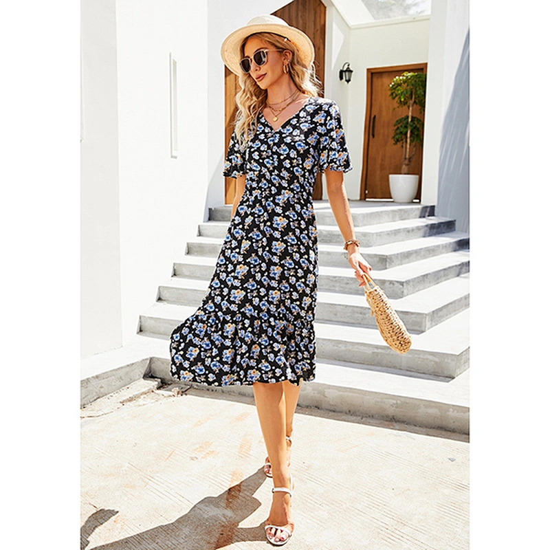 women's fashion casual printed dress