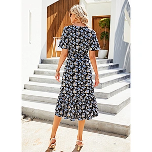 women's fashion casual printed dress