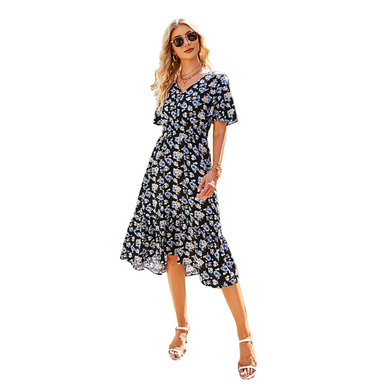 women's fashion casual printed dress