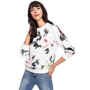 women's casual pullover printed pattern sweatshirt
