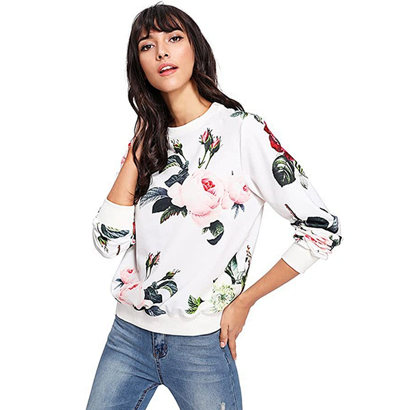 women's casual pullover printed pattern sweatshirt