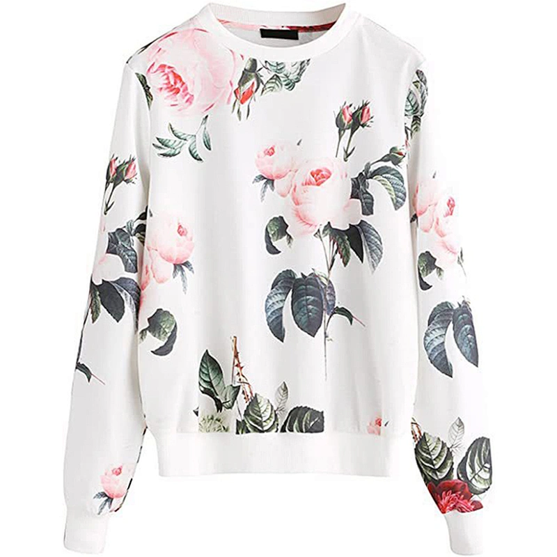 women's casual pullover printed pattern sweatshirt
