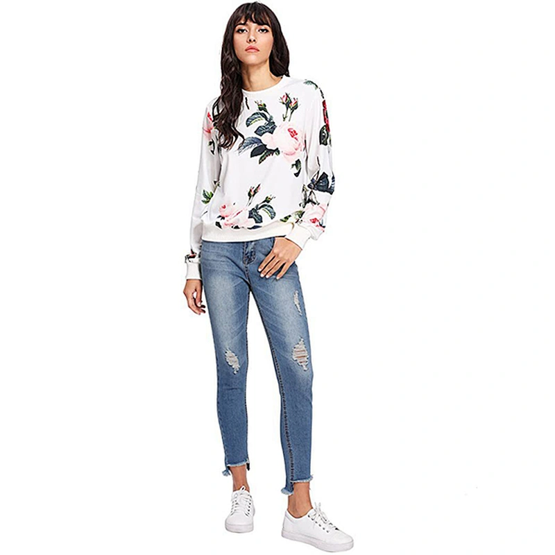 women's casual pullover printed pattern sweatshirt