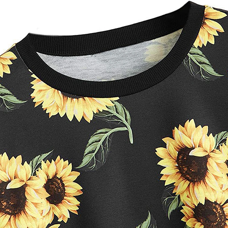 women's casual pullover printed pattern sweatshirt