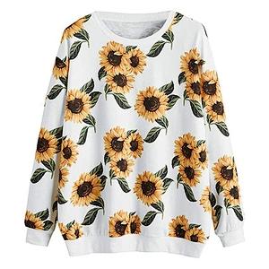 women's casual pullover printed pattern sweatshirt