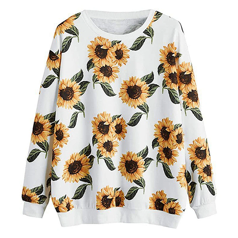 women's casual pullover printed pattern sweatshirt