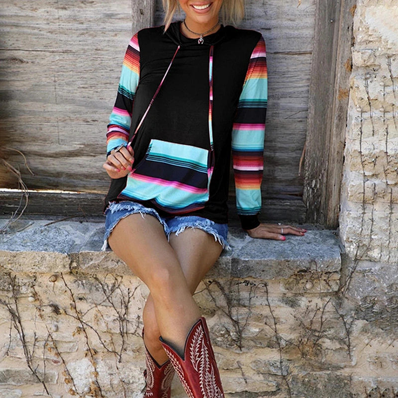 women's casual pullover printed pattern sweatshirt