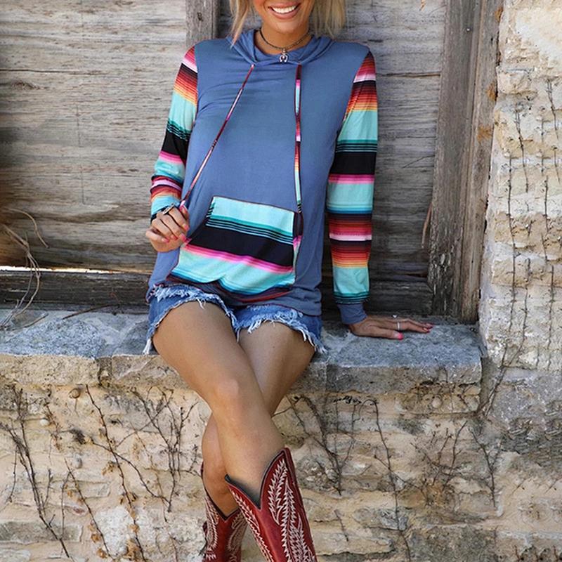women's casual pullover printed pattern sweatshirt