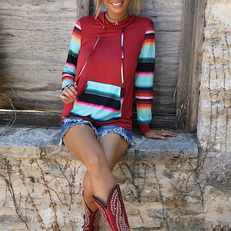 women's casual pullover printed pattern sweatshirt