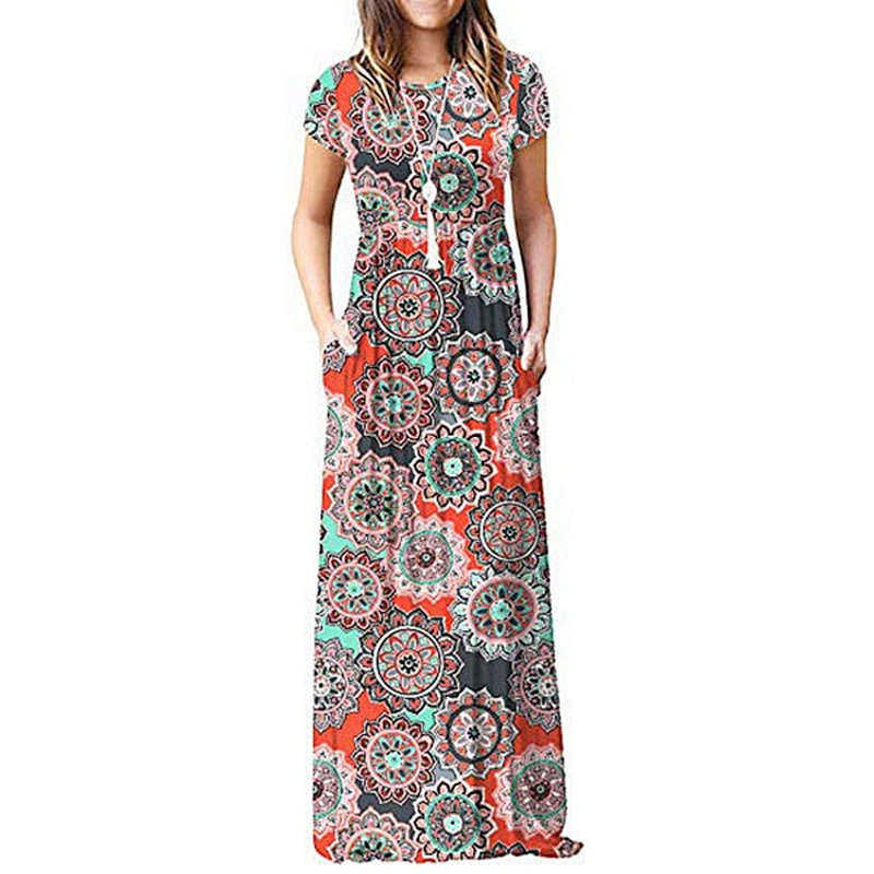 women's fashion casual printed dress