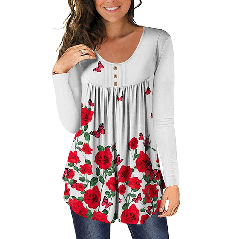 women's fashion loose casual top Blouses