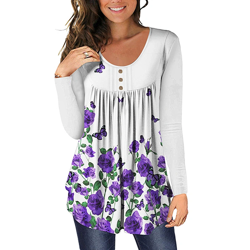 women's fashion loose casual top Blouses