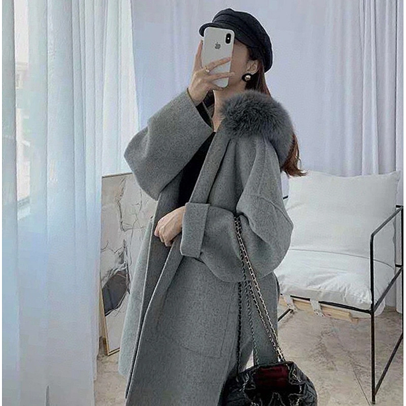 women's fashion casual long cape coat