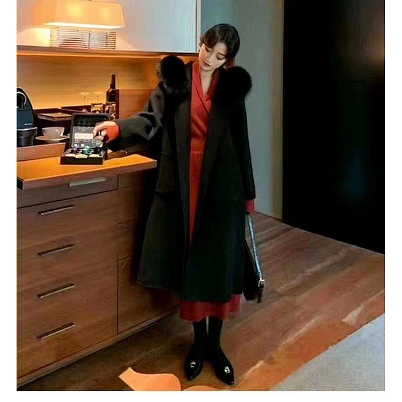 women's fashion casual long cape coat
