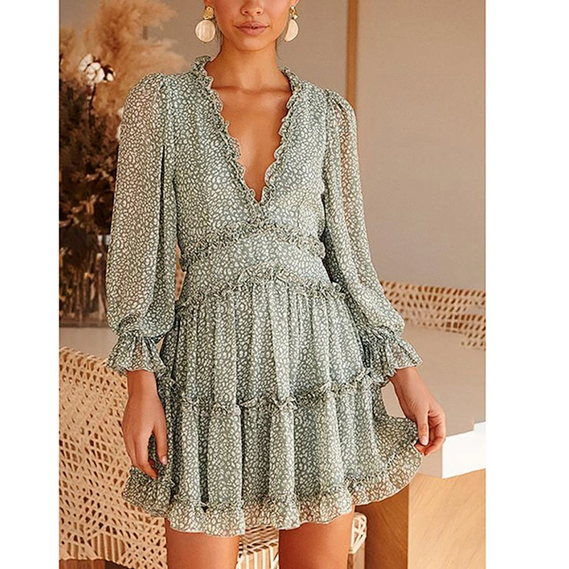 women's fashion casual printed dress