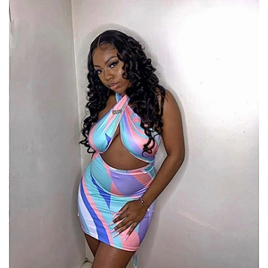 women's fashion casual printed dress