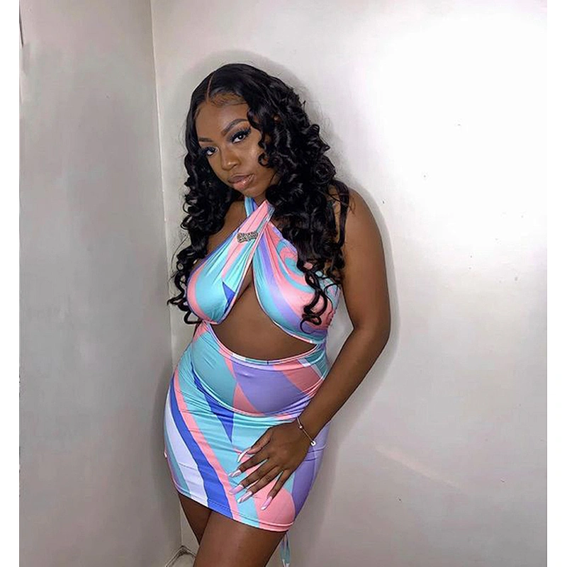 women's fashion casual printed dress