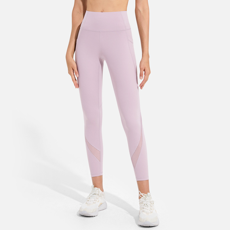 New women's mesh high waist yoga pants