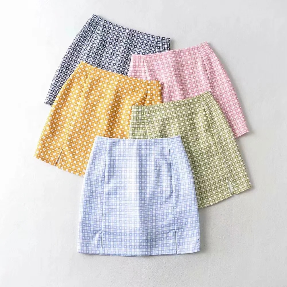 Candy color super short A-line skirt