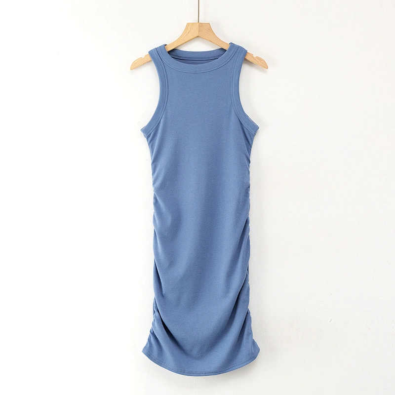 Temperament waist cotton vest dress