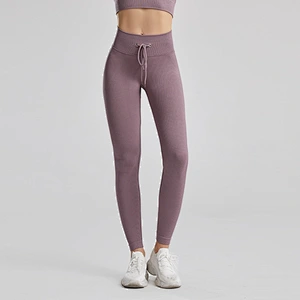Striped solid color high-waisted tights for women