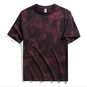 Men's tie-dye cotton short sleeves shirt