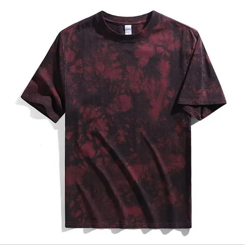Men's tie-dye cotton short sleeves shirt