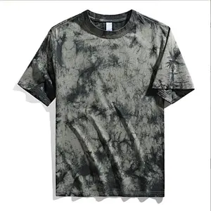 Men's tie-dye cotton short sleeves shirt