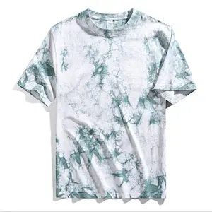 Men's tie-dye cotton short sleeves shirt