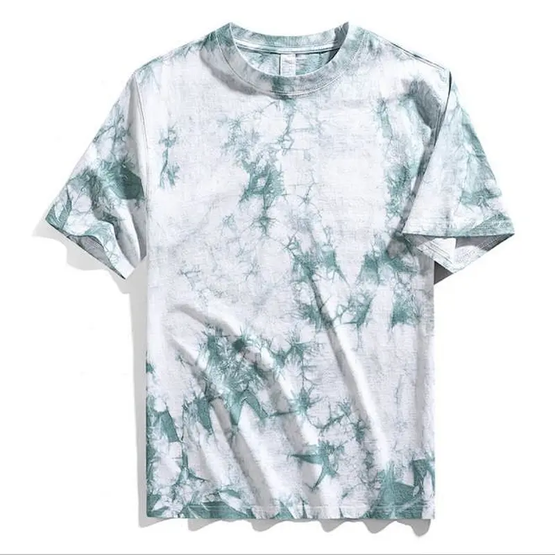 Men's tie-dye cotton short sleeves shirt