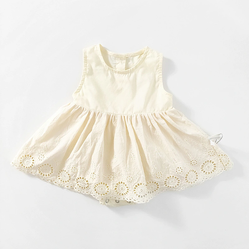 Summer Sleeveless Baby Lace Dress Crawling Suit