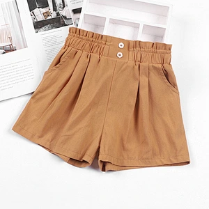 Girls' colorful casual wide-leg shorts