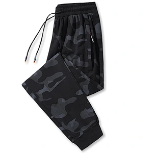 Men's sweatpants with cotton camouflage drawstring feet