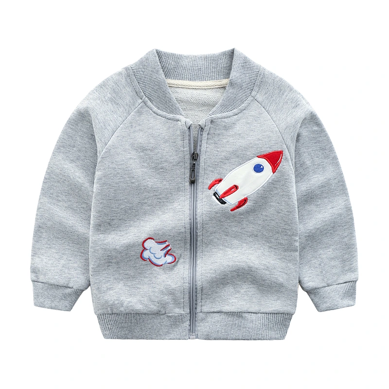 Boys Embroidered Pattern Baseball Jacket