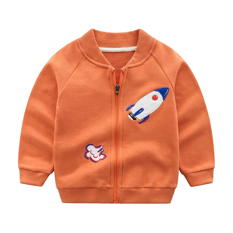 Boys Embroidered Pattern Baseball Jacket