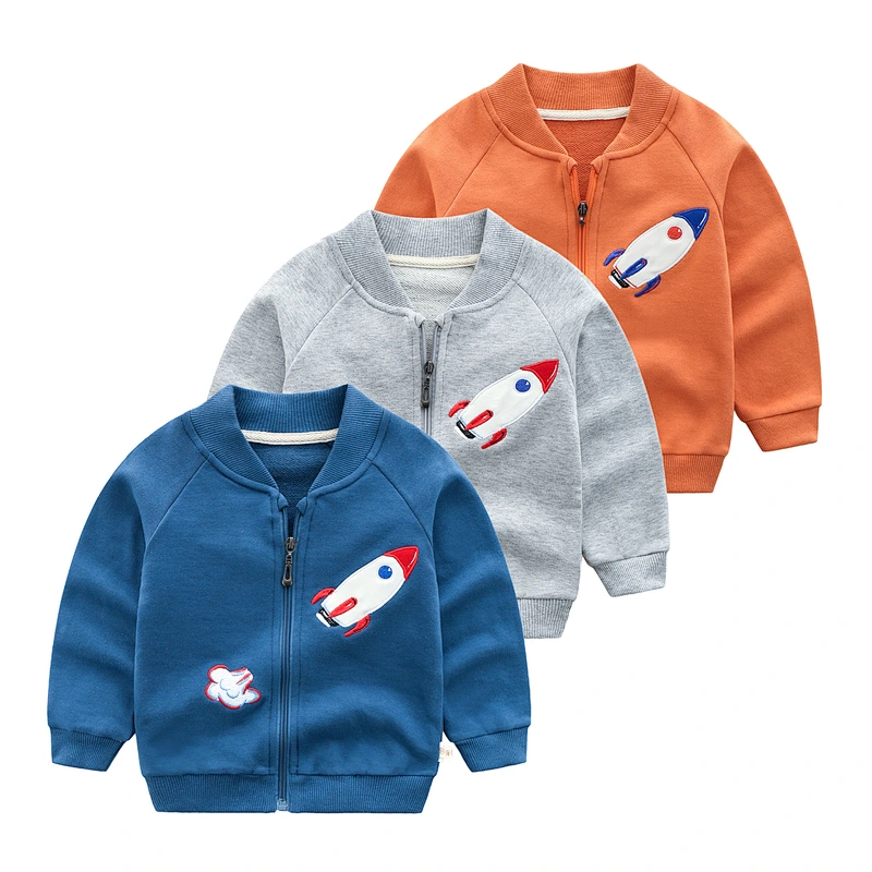 Boys Embroidered Pattern Baseball Jacket