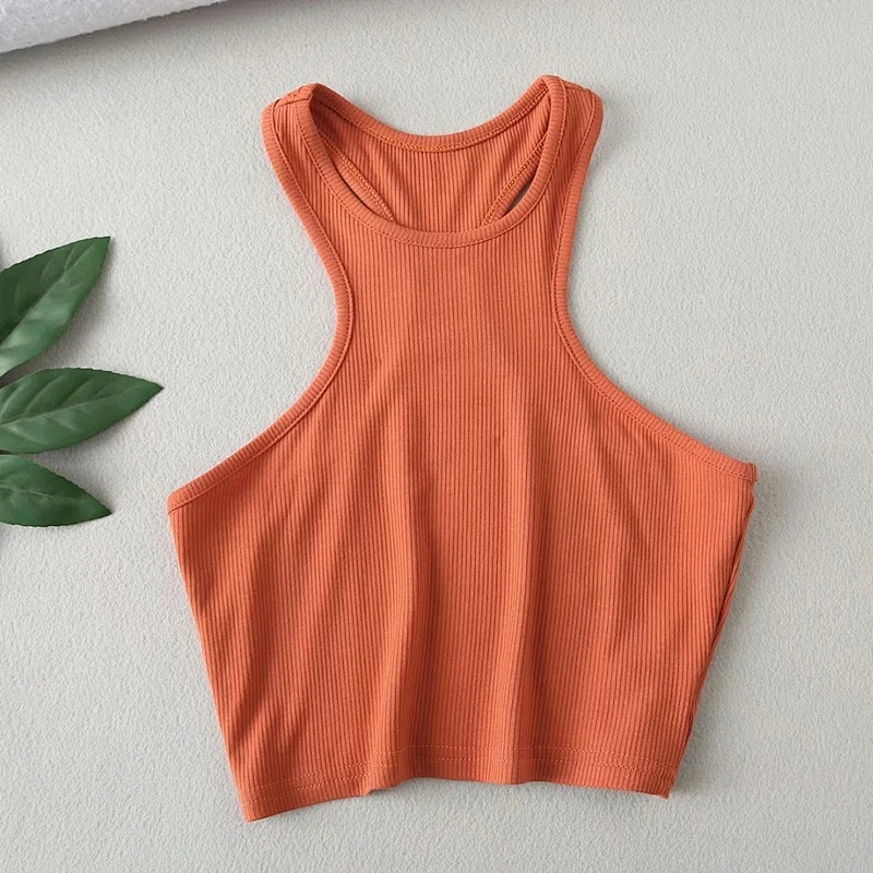 Women's solid color loose racer vest