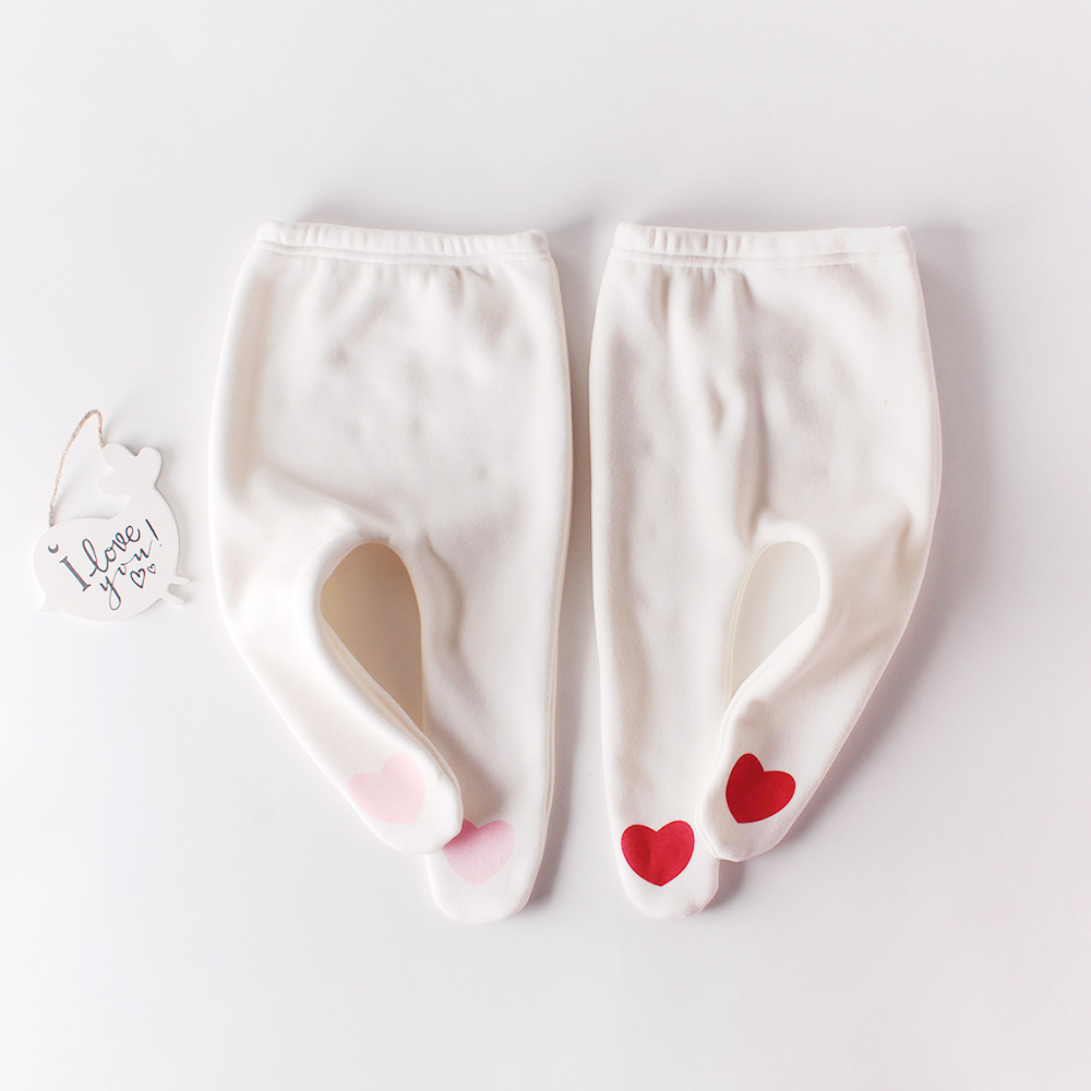 Baby girl velvet printed leggings trousers