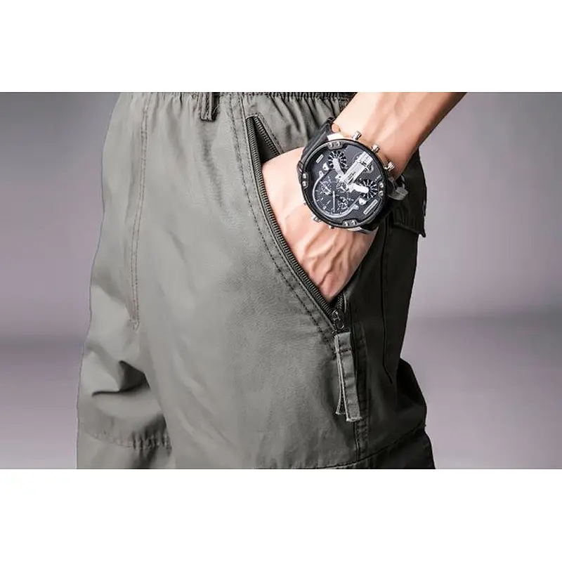 Men's casual color cotton overalls pants