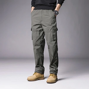 Men's casual color cotton overalls pants