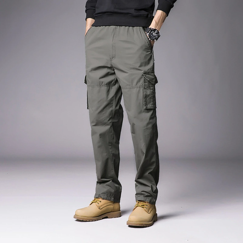 Men's casual color cotton overalls pants
