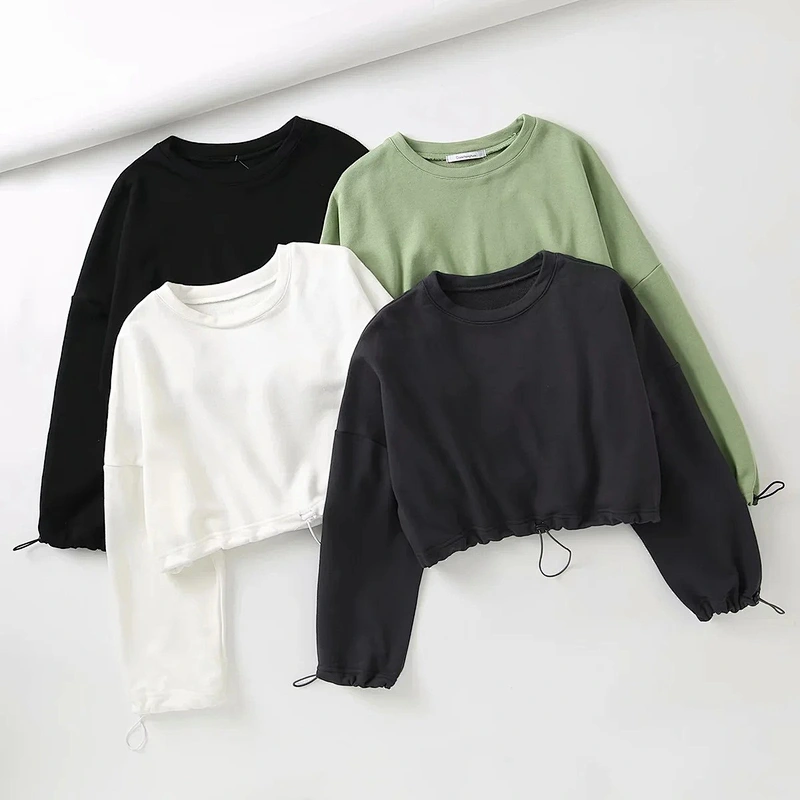 Women's high waist short pullover sweater