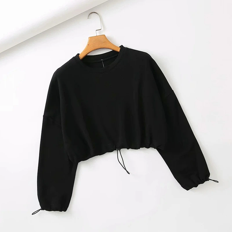 Women's high waist short pullover sweater