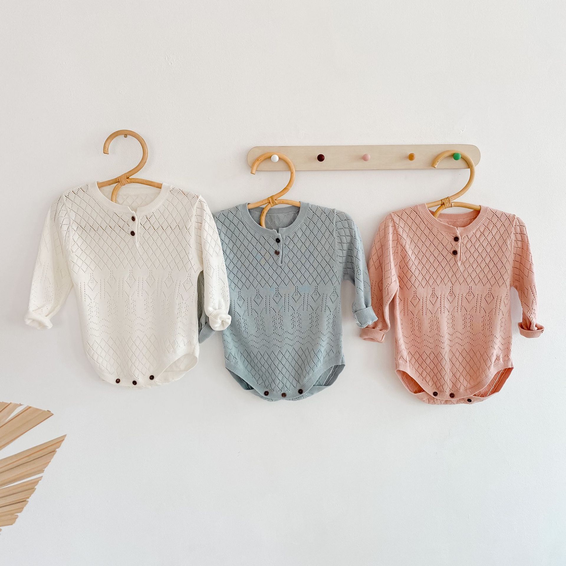 Knitted Long Sleeve Sweater T-shirt Triangle Romper