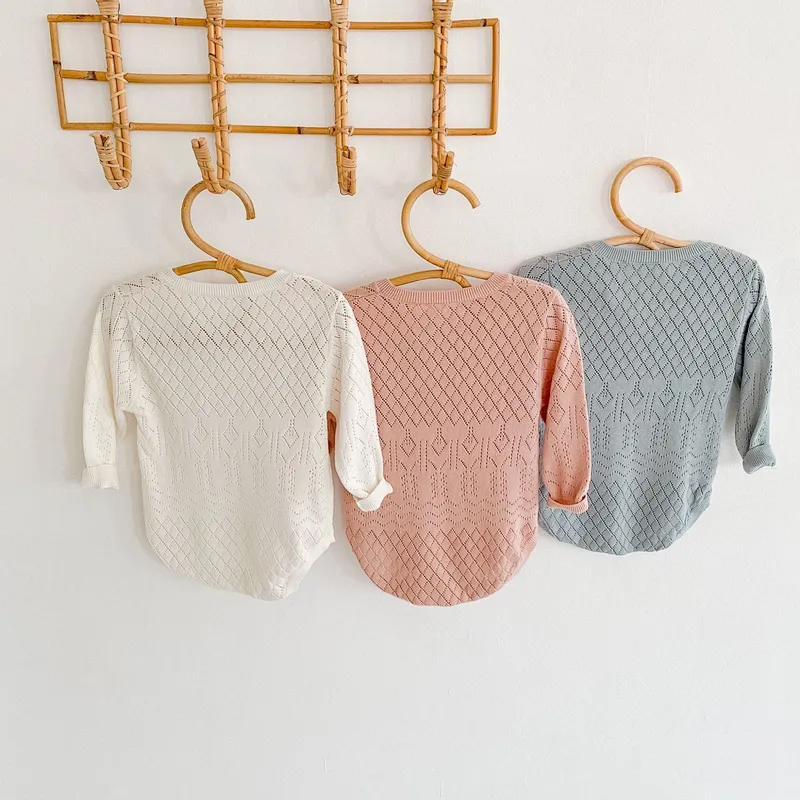 Knitted Long Sleeve Sweater T-shirt Triangle Romper