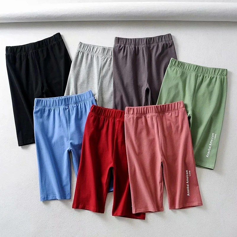 Color thin letter print joggings